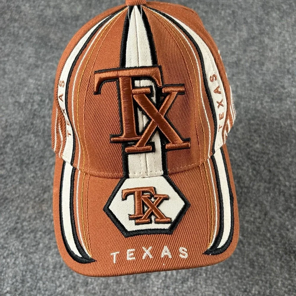 Vintage Texas Longhorns TX Ball Cap Hat Orange‎ Y2K Streetwear NCAA Athletic